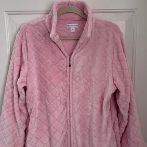Miss Elaine Pink Full Zip Comfy Robe - Size Medium.
